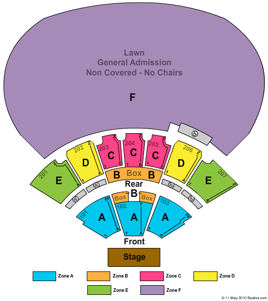 RV Inn Style Resorts Amphitheater End Stage Zone Seating Chart